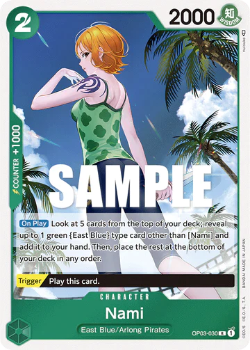 Nami - OP03-030 R - OP03 Pillars of Strength - One Piece Card Game (Foil)