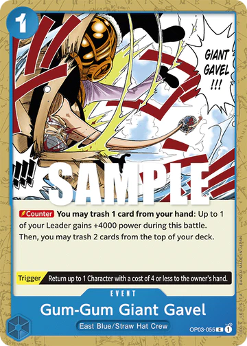 Gum-Gum Giant Gavel - OP03-055 C - OP03 Pillars of Strength - One Piece Card Game