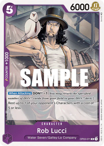 Rob Lucci - OP03-071 R - OP03 Pillars of Strength - One Piece Card Game (Foil)