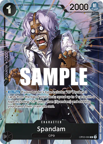 Spandam - OP03-086 R - OP03 Pillars of Strength - One Piece Card Game (Alt Art Foil)