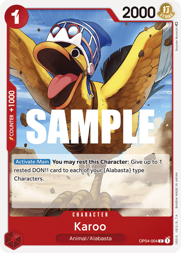 Karoo - OP04-004 C - OP04 Kingdoms of Intrigue - NM - One Piece Card Game