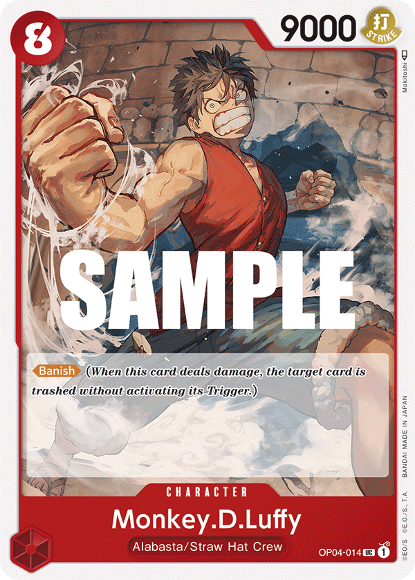 Monkey.D.Luffy - OP04-014 UC - OP04 Kingdoms of Intrigue - NM - One Piece Card Game