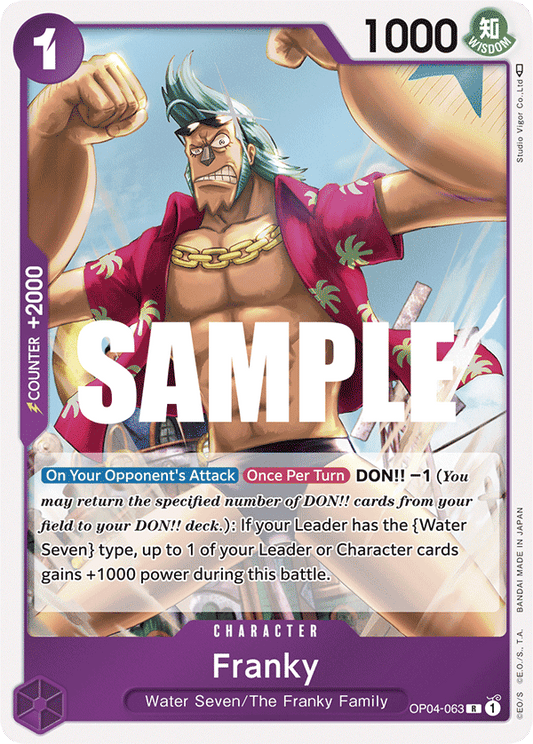 Franky - OP04-063 R - OP04 Kingdoms of Intrigue - NM - One Piece Card Game (Foil)