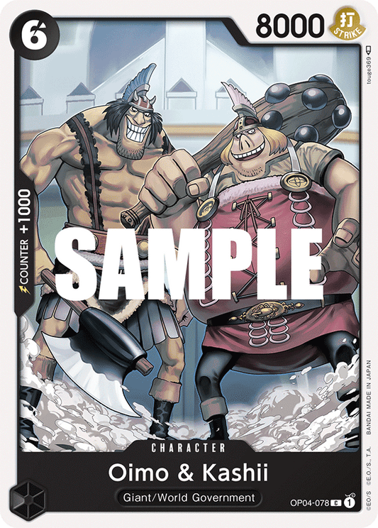 Oimo & Kashii - OP04-078 C - OP04 Kingdoms of Intrigue - NM - One Piece Card Game