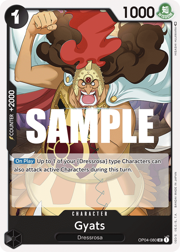 Gyats - OP04-080 UC - OP04 Kingdoms of Intrigue - NM - One Piece Card Game