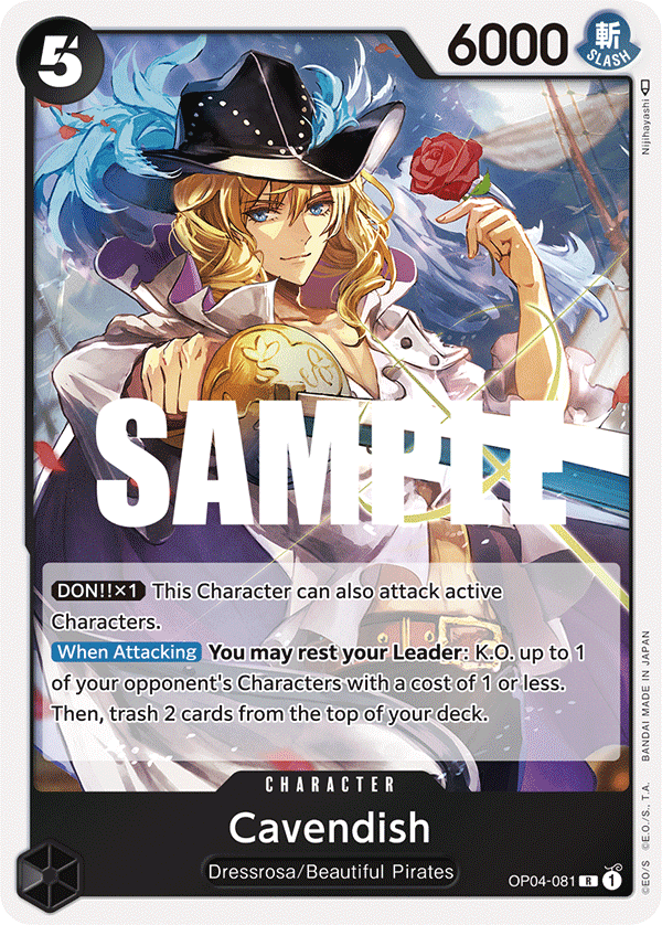 Cavendish - OP04-081 R - OP04 Kingdoms of Intrigue - NM - One Piece Card Game (Foil)