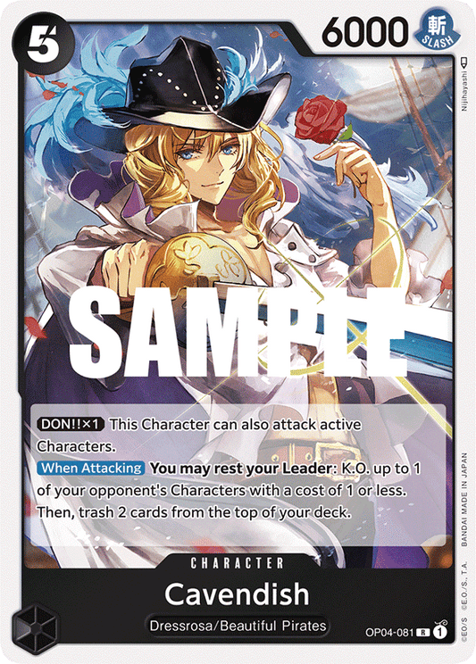 Cavendish - OP04-081 R - OP04 Kingdoms of Intrigue - NM - One Piece Card Game (Foil)