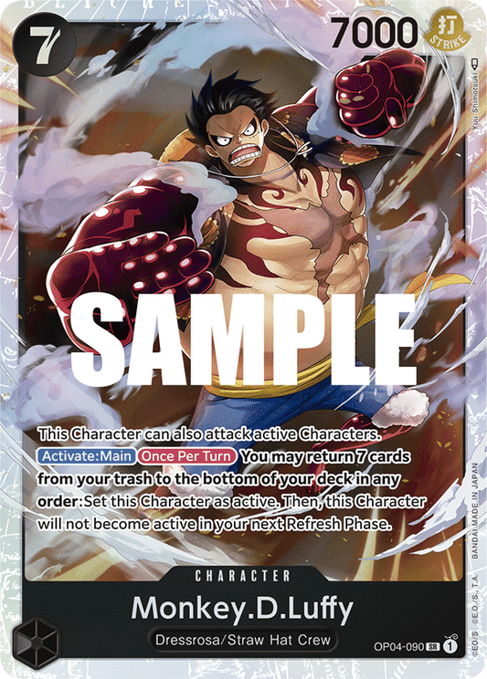 Monkey.D.Luffy - OP04-090 SR - OP04 Kingdoms of Intrigue - NM - One Piece Card Game (Foil)