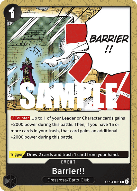 Barrier!! - OP04-095 C - OP04 Kingdoms of Intrigue - NM - One Piece Card Game