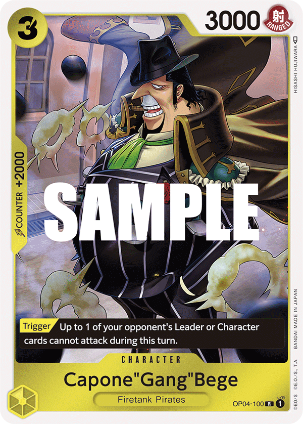 Capon "Gang" Bege - OP04-100 R - OP04 Kingdoms of Intrigue - NM - One Piece Card Game (Foil)