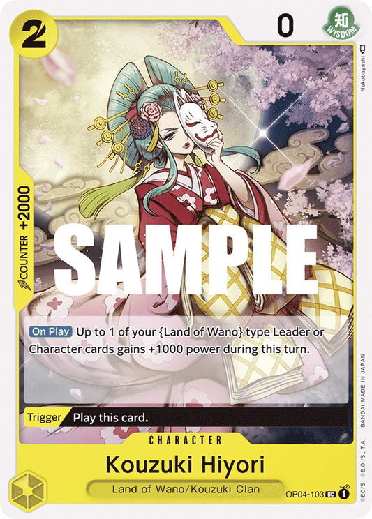 Kouzuki Hiyori - OP04-103 UC - OP04 Kingdoms of Intrigue - NM - One Piece Card Game