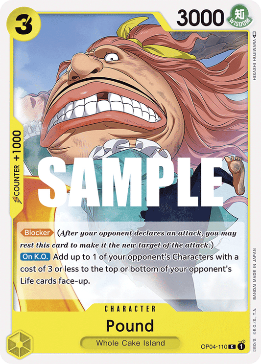 Pound - OP04-110 C - OP04 Kingdoms of Intrigue - NM - One Piece Card Game