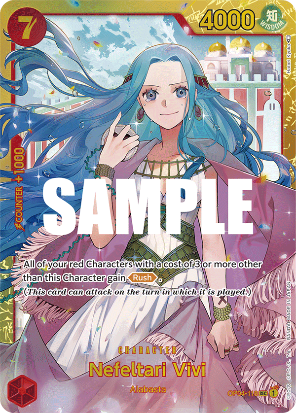 Nefeltari Vivi - OP04-118 SEC - OP04 Kingdoms of Intrigue - NM - One Piece Card Game (Foil)