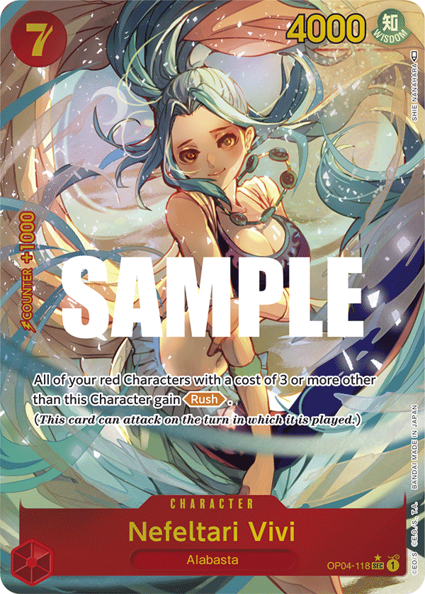 Nefeltari Vivi - OP04-118 SEC - OP04 Kingdoms of Intrigue - NM - One Piece Card Game (Alt Art Foil)