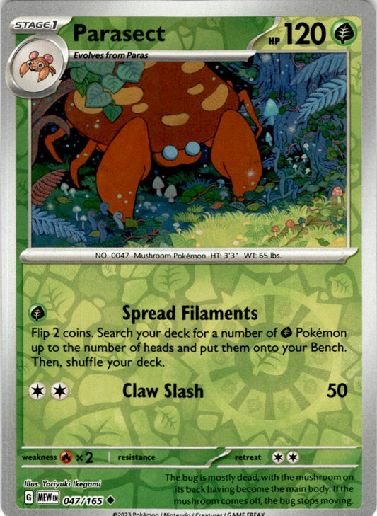 Parasect - 047/165 UC - Scarlet & Violet 151 - Pokemon TCG (Reverse Holo)
