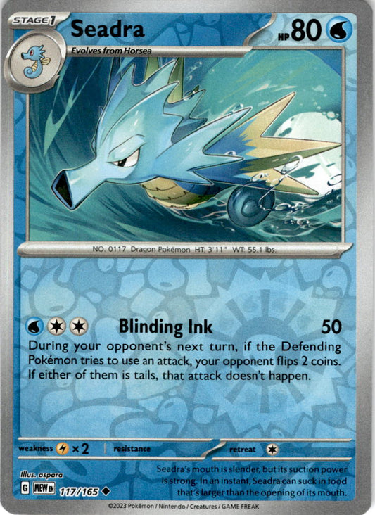 Seadra - 117/165 UC - Scarlet & Violet 151 - Pokemon TCG (Reverse Holo)