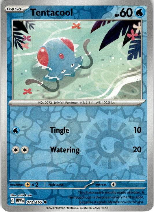 Tentacool - 072/165 C - Scarlet & Violet 151 - Pokemon TCG (Reverse Holo)