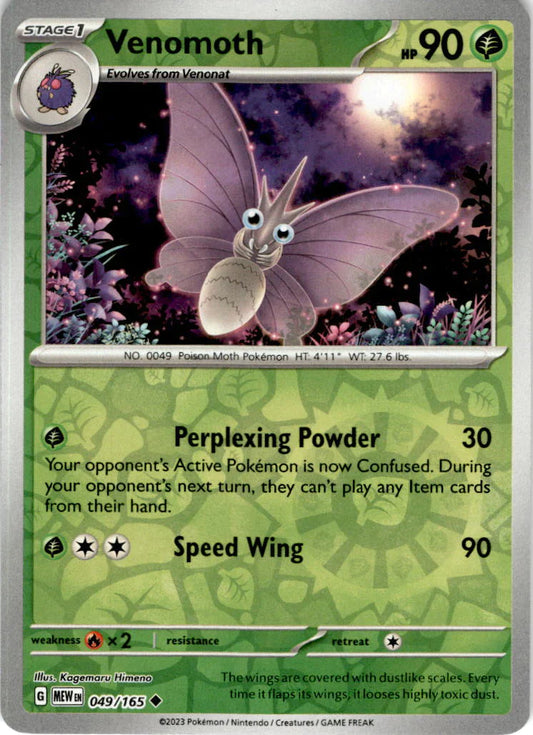 Venomoth - 049/165 UC - Scarlet & Violet 151 - Pokemon TCG (Reverse Holo)