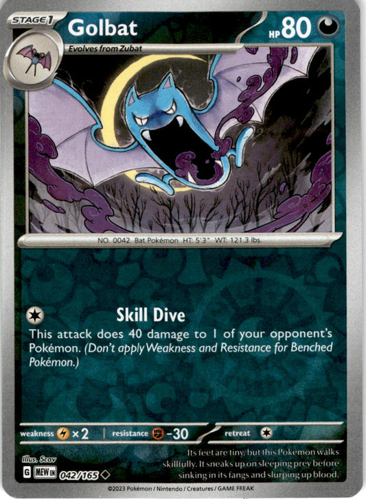 Golbat - 042/165 UC - Scarlet & Violet 151 - Pokemon TCG (Reverse Holo)