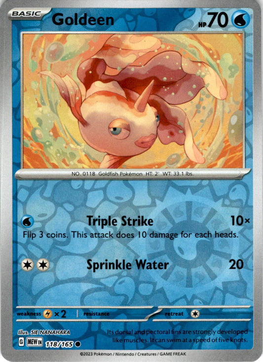 Goldeen - 118/165 C - Scarlet & Violet 151 - Pokemon TCG (Reverse Holo)