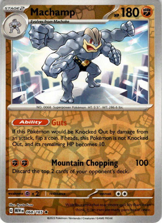 Machamp - 068/165 R - Scarlet & Violet 151 - Pokemon TCG (Reverse Holo)