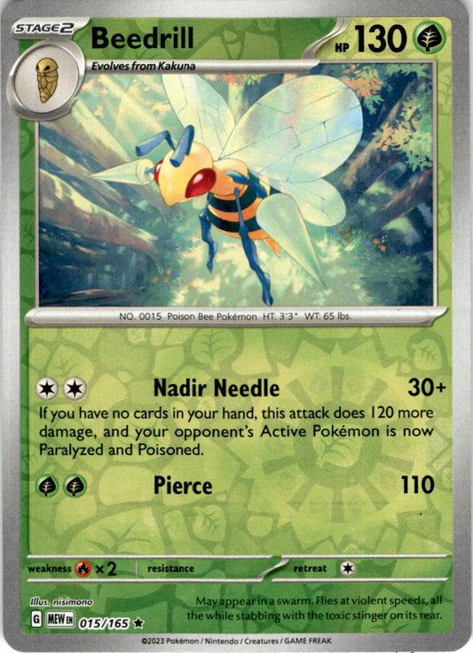 Beedrill - 015/165 R - Scarlet & Violet 151 - Pokemon TCG (Reverse Holo)