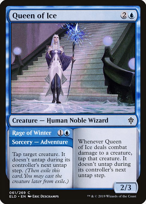 Queen of Ice // Rage of Winter - Throne of Eldraine ELD - NM - 061 C