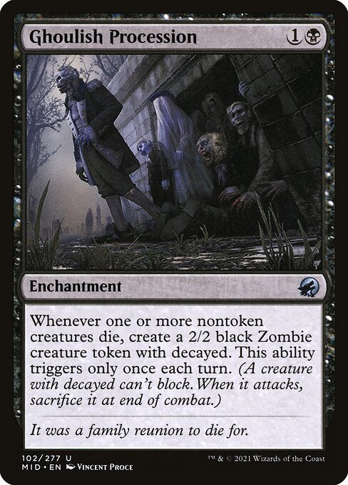 Ghoulish Procession - Innistrad: Midnight Hunt MID - NM - 102 U