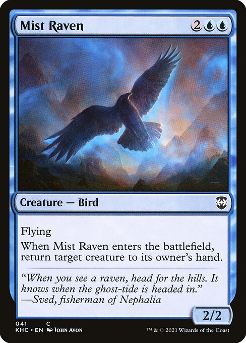 Mist Raven - Kaldheim Commander KHC - NM - 041 C