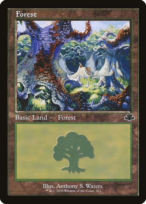 Forest - Dominaria Remastered DMR - NM - 411 (Retro Frame)