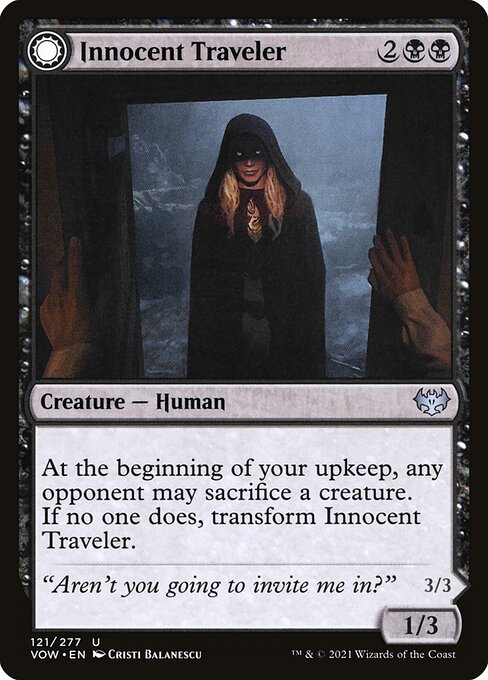 Innocent Traveler // Malicious Invader - Innistrad: Crimson Vow VOW - NM - 121 U