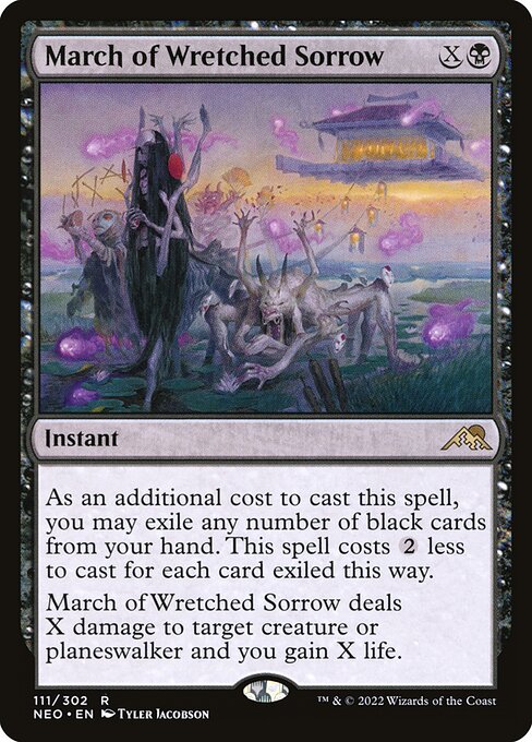 March of Wretched Sorrow - Kamigawa: Neon Dynasty NEO - NM - 111 R