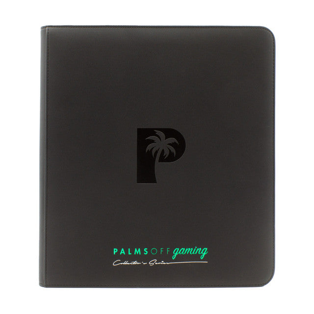 Collector's Series 12 Pocket Zip Trading Card Binder - BLACK - Palms Off Gaming