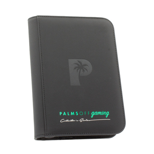 Collector's Series 4 Pocket Zip Trading Card Binder - BLACK - Palms Off Gaming