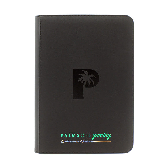 Collector's Series 9 Pocket Zip Trading Card Binder - BLACK - Palms Off Gaming