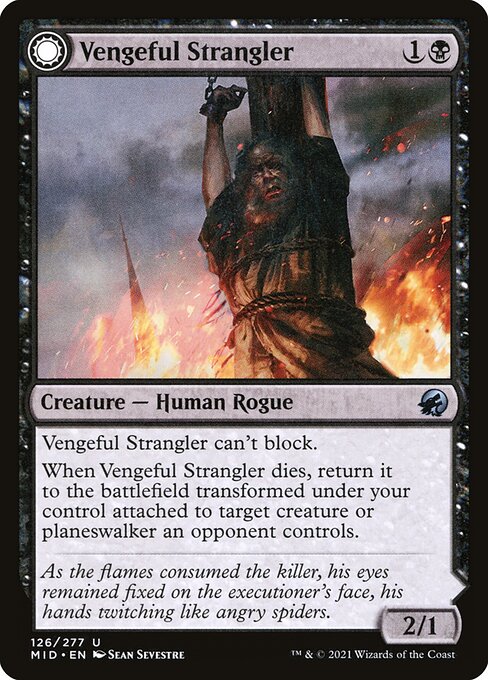 Vengeful Strangler // Strangling Grasp - Innistrad: Midnight Hunt MID - NM - 126 U