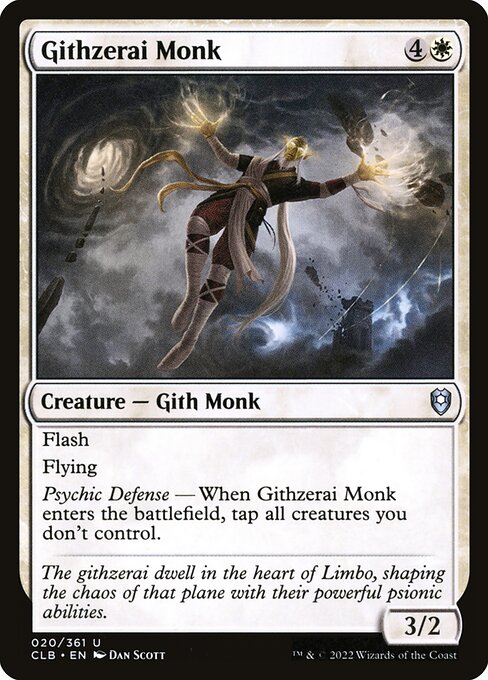 Githzerai Monk - Battle for Baldur's Gate CLB - NM - 020 U