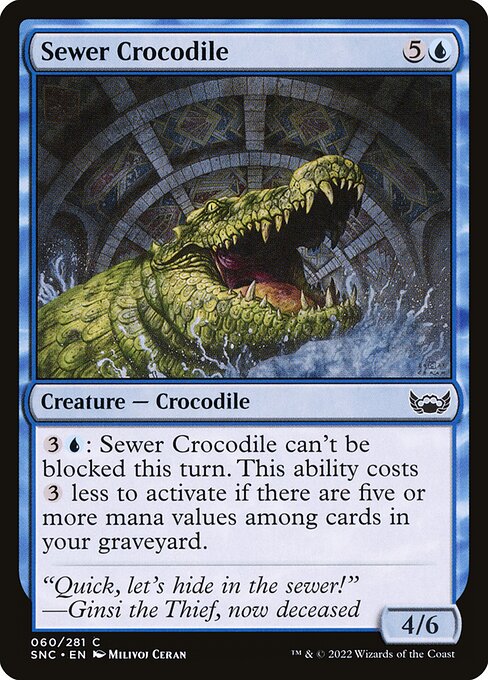 Sewer Crocodile - Streets Of New Capenna SNC - NM - 060 C (Foil)