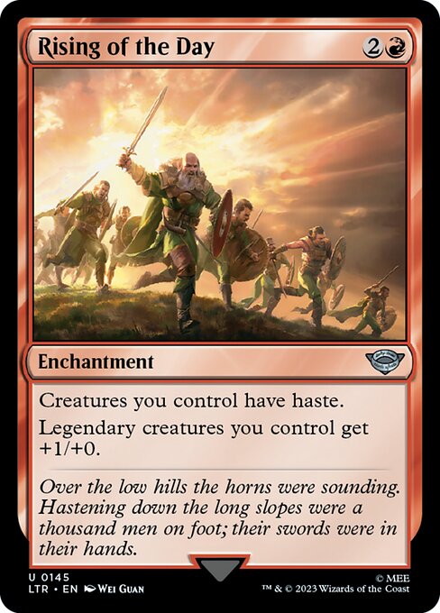 Rising of the Day - The Lord of the Rings: Tales of Middle-earth LTR - NM - 0145 U (Foil)