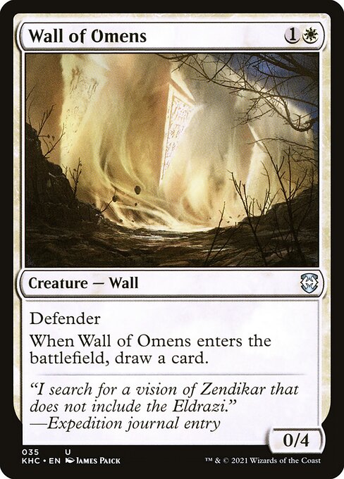 Wall of Omens - Kaldheim Commander KHC - NM - 035 U