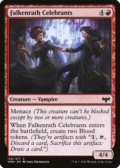 Falkenrath Celebrants - Innistrad: Crimson Vow VOW - NM - 156 C