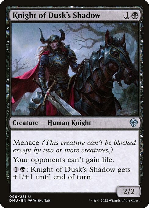 Knight of Dusk's Shadow - Dominaria United DMU - NM - 096 U