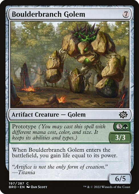 Boulderbranch Golem - The Brothers' War BRO - NM - 197 C