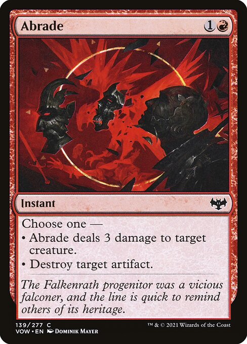 Abrade - Innistrad: Crimson Vow VOW - NM - 139 C