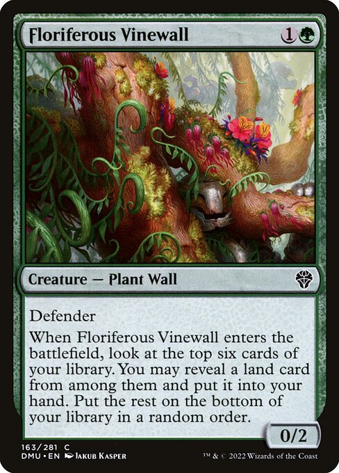 Floriferous Vinewall - Dominaria United DMU - NM - 163 C