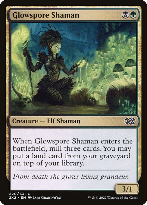 Glowspore Shaman - Double Masters 2022 2X2 - NM - 220 C