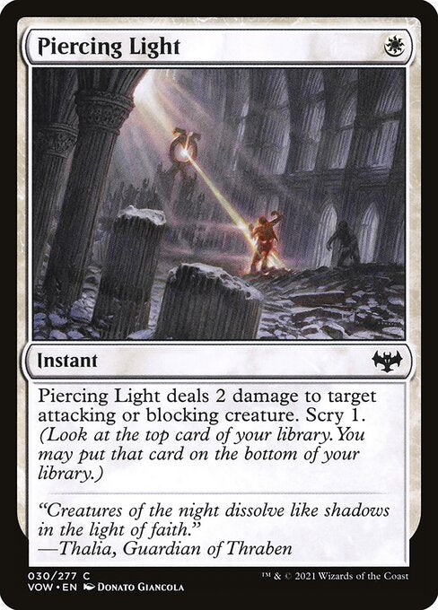 Piercing Light - Innistrad: Crimson Vow VOW - NM - 030 C