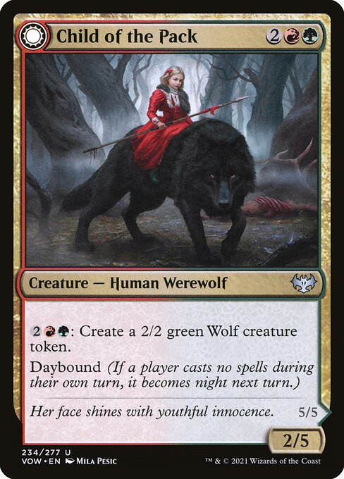 Child of the Pack // Savage Packmate - Innistrad: Crimson Vow VOW - NM - 234 U