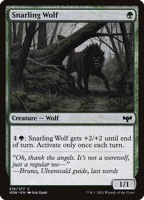 Snarling Wolf - Innistrad: Crimson Vow VOW - NM - 219 C