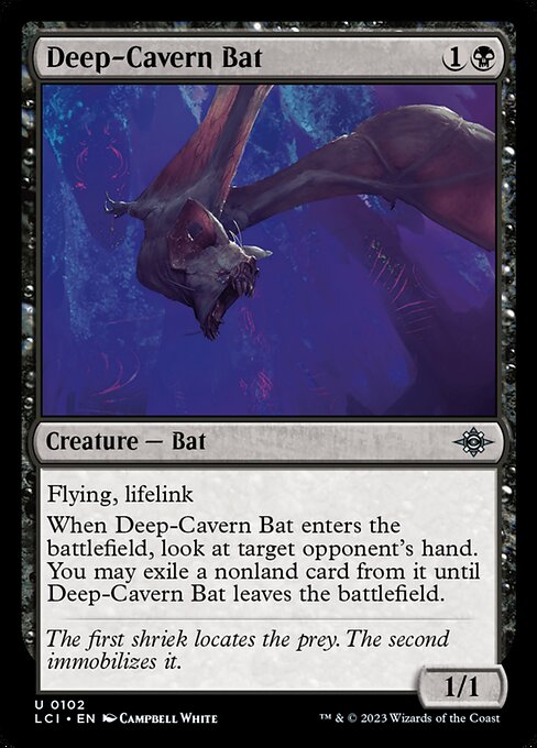 Deep-Cavern Bat - The Lost Caverns of Ixalan LCI - NM - 0102 U (Foil)